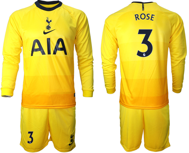 2021 Men Tottenham Hotspur away Long sleeve #3 soccer jerseys->tottenham jersey->Soccer Club Jersey